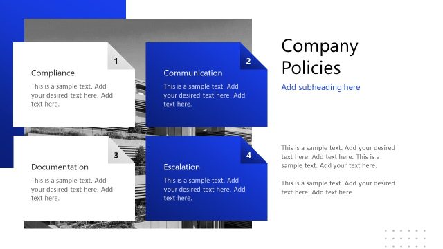 Company Policies Overview Slide – Procedure Handbook Template