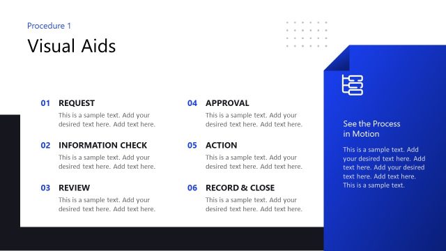 Visual Aids Discussion Slide – Procedure Handbook PPT Template