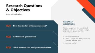 Research Questions - Academic Dissertation PPT Template