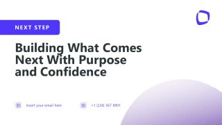 Next Steps - Abstract Company Presentation Layout