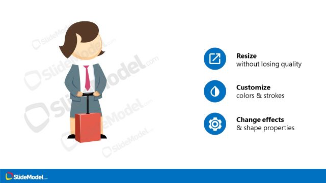 PowerPoint Clipart Jane Cartoon Bomb Template