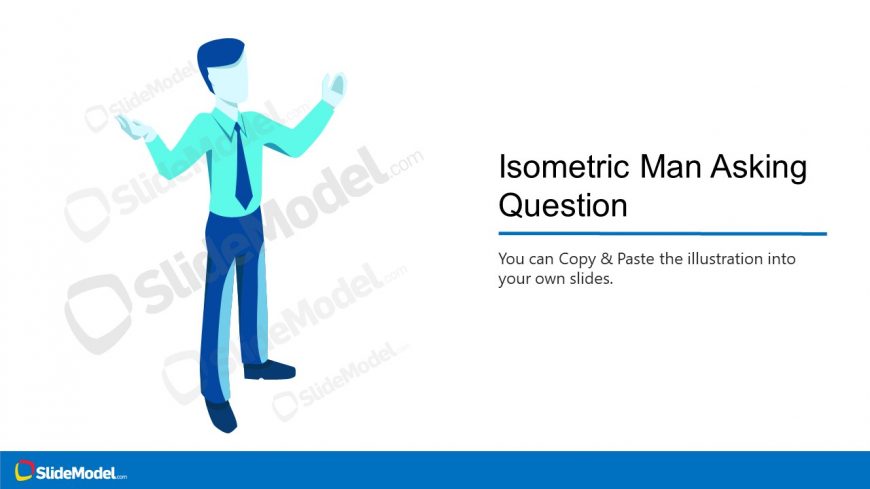 Template of Isometric Man Cartoon