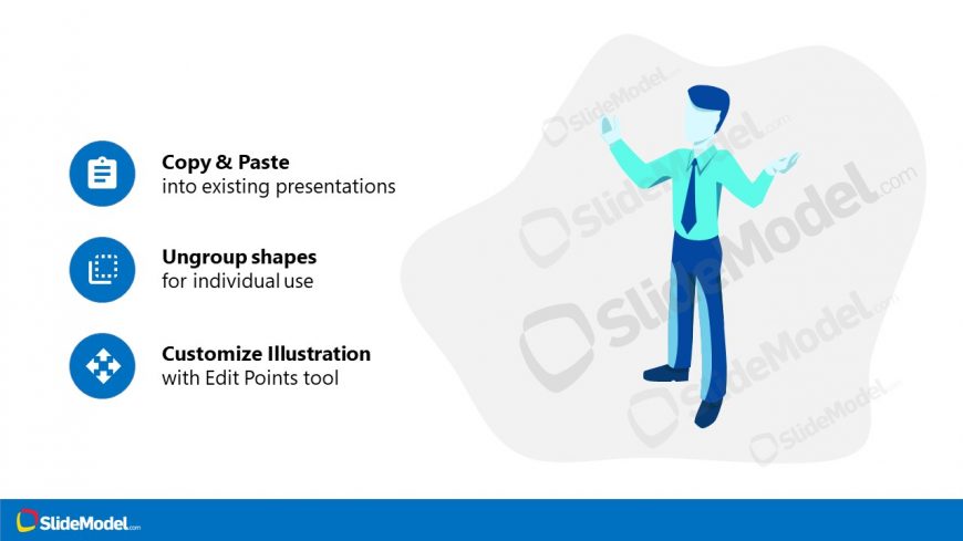 Isometric Man Illustration Scene PPT