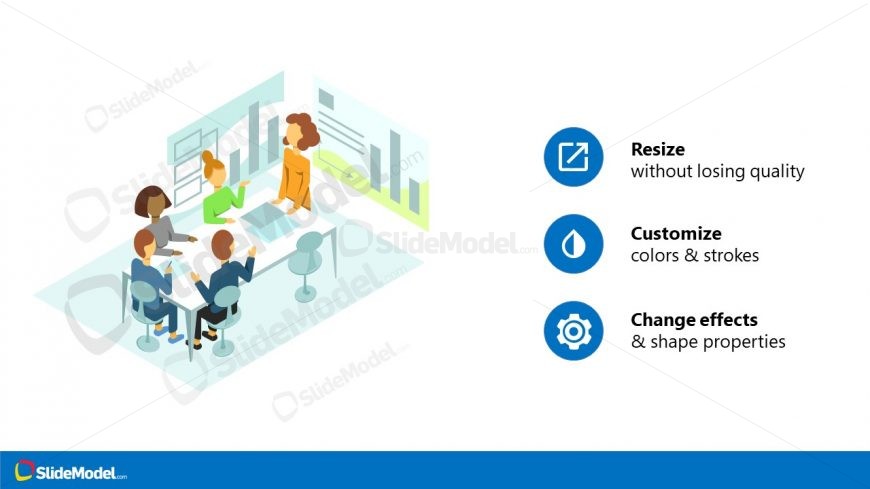 PowerPoint Meeting Scene Illustration Graphics