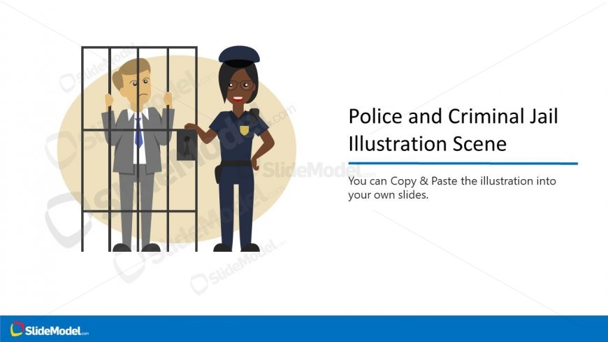 Scene Illustration of Police Station Template