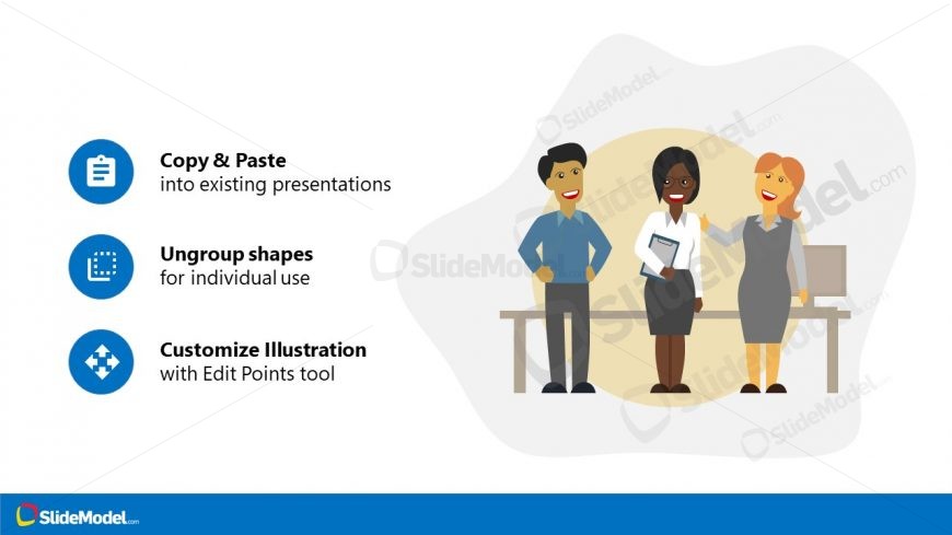 Vector Image of Executive Team Cartoon Design