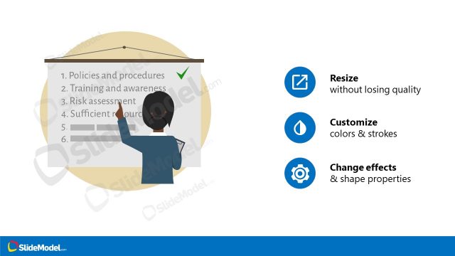 Cartoon Illustration PowerPoint Checklist Template