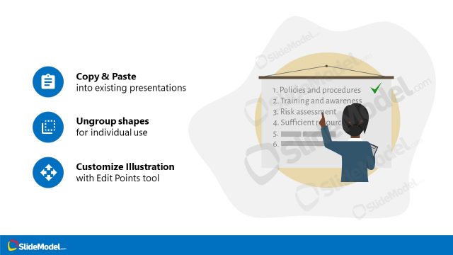 PPT Woman Going Over Checklist Scene Illustration