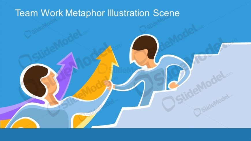 PPT Teamwork Cartoon Character Illustration