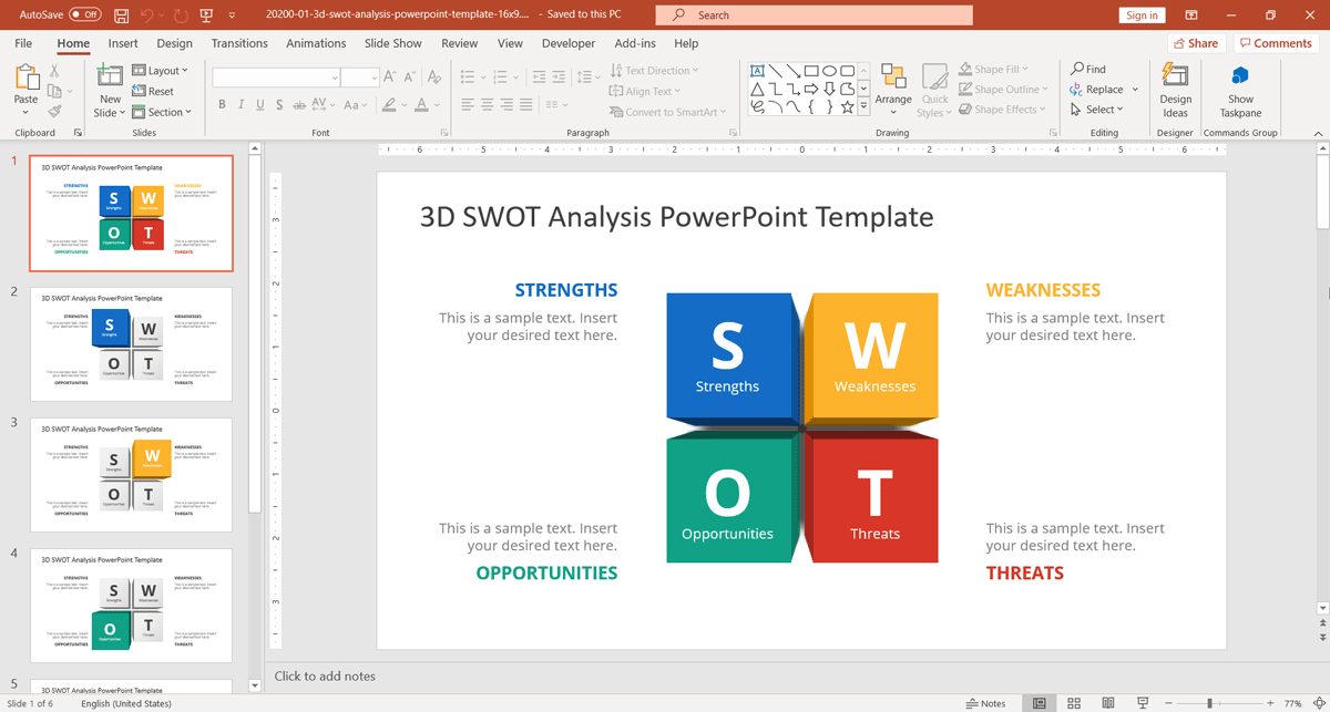 How To Present SWOT Analysis in PowerPoint