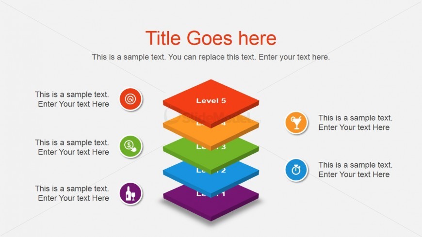 3d Stacked Multi Layer Diagram For Powerpoint Slidemo 1706