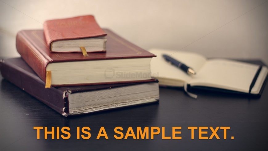 Books Notes Editable Banner Slide