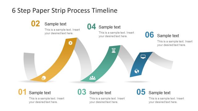 Paper Strip Process Flow PowerPoint