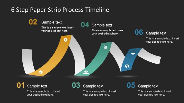 6 Steps Template of Timeline