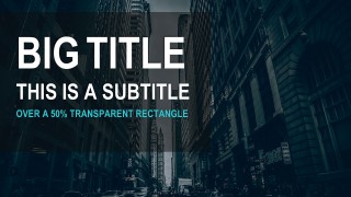 Big Title Slide Template Design for PowerPoint