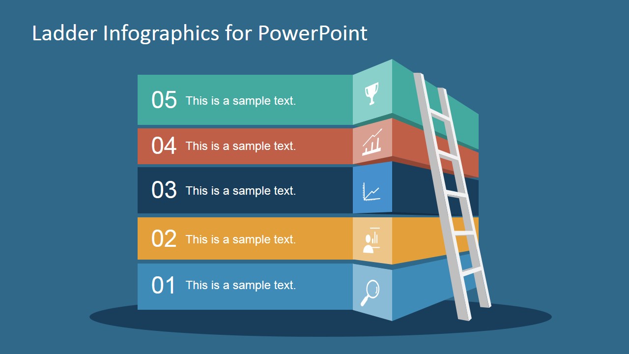 Steps Editable D Ladder Infographic For Powerpoint Slidemodel My Xxx Hot Girl 7581