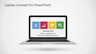 powerpoint presentation in laptop