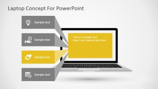 PPT Template Featuring a MacBook Laptop