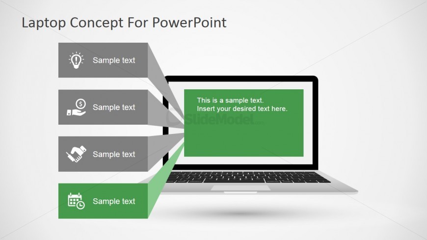 Free PPT Template Featuring a Laptop