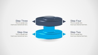 PowerPoint Template Two Levels 3D Cylinder 