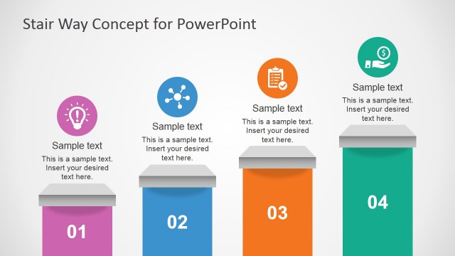 Free Stair Way Concept Diagram PPT
