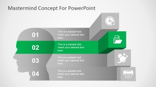 Mastermind Icons Diagram for PowerPoint