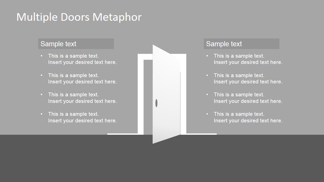 Free PowerPoint Template of Door Clipart