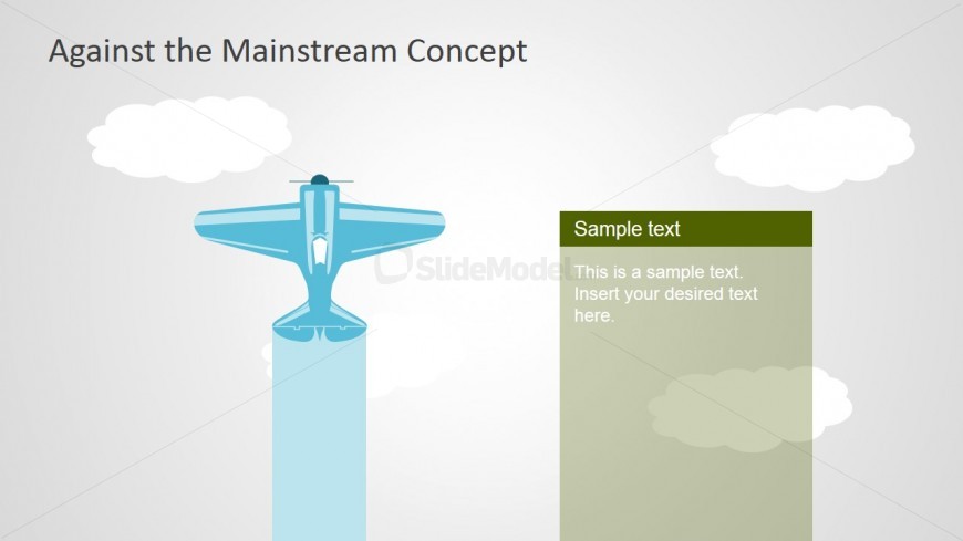 PPT Template Aircraft Shape