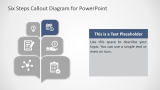 PPT Diagram of Six Steps for Free