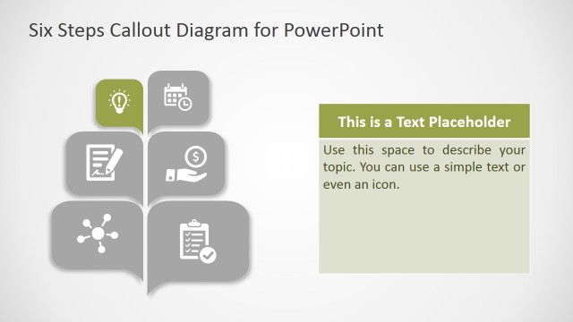 PowerPoint Template Diagram of Six Steps