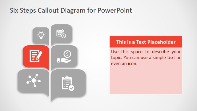 Six Steps PowerPoint Template Callout Design
