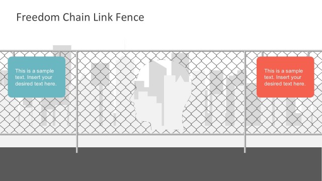 Mind Freeing Chain Link Fence PowerPoint Vectors