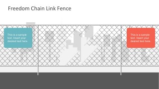 Free Broken Chain Fence Background PowerPoint Templates