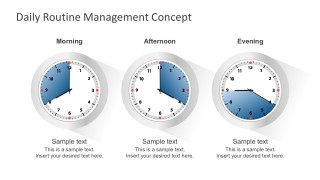 Free Flat Analog Clock For PowerPoint Vectors