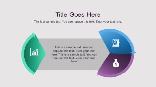 Free Arrow Pie Chart Diagrams PowerPoint Template