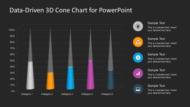 Free 3D Stacked Cone Diagram PowerPoint Graphics