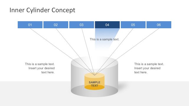 Flat Cylinder Diagram Slide PowerPoint