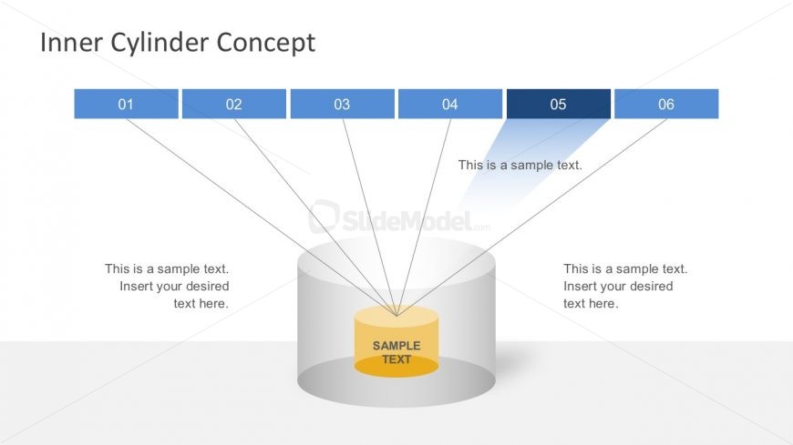 Simple Cylinder Diagram Free PowerPoint 