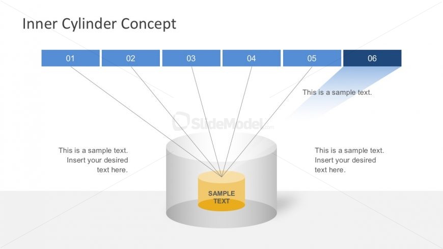 Free 6-Steps Inner Cylinder Business PowerPoint