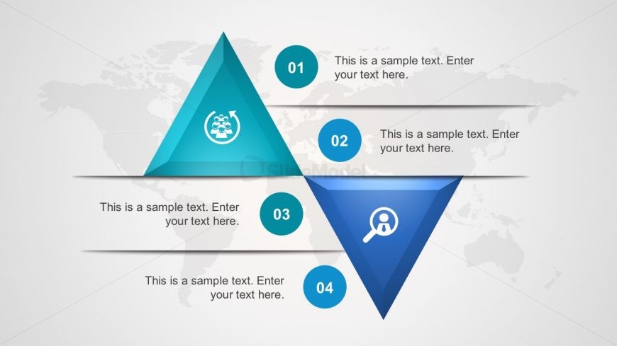 Free 4 Step Triangle Shape Diagram for PowerPoint