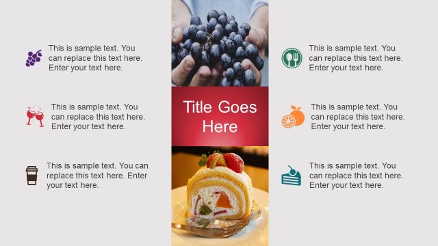 Editable Icons and Food Photos Slide