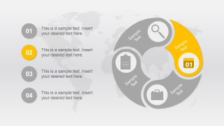 Circular PowerPoint Diagram of 4 Steps