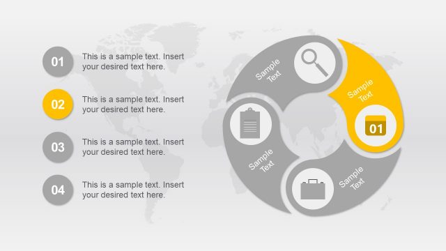 4 Step Diagram Calendar Icon Presentation