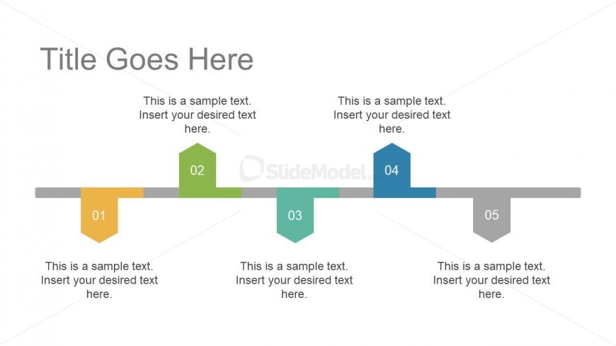 Horizontal Timeline Template Slide