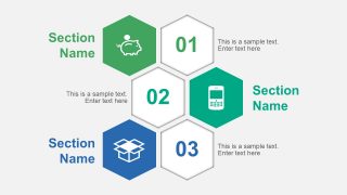 Hexagonal Multi Step PowerPoint Diagrams