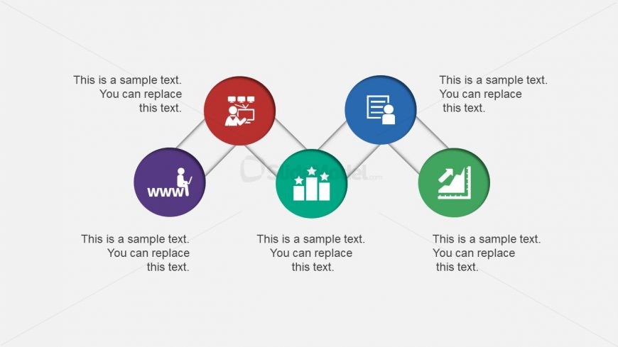 Process Flow PowerPoint Circular Icons