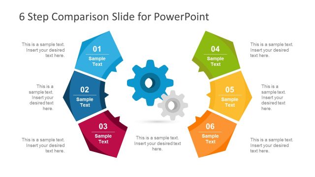 6 Step Creative PowerPoint Comparison Design