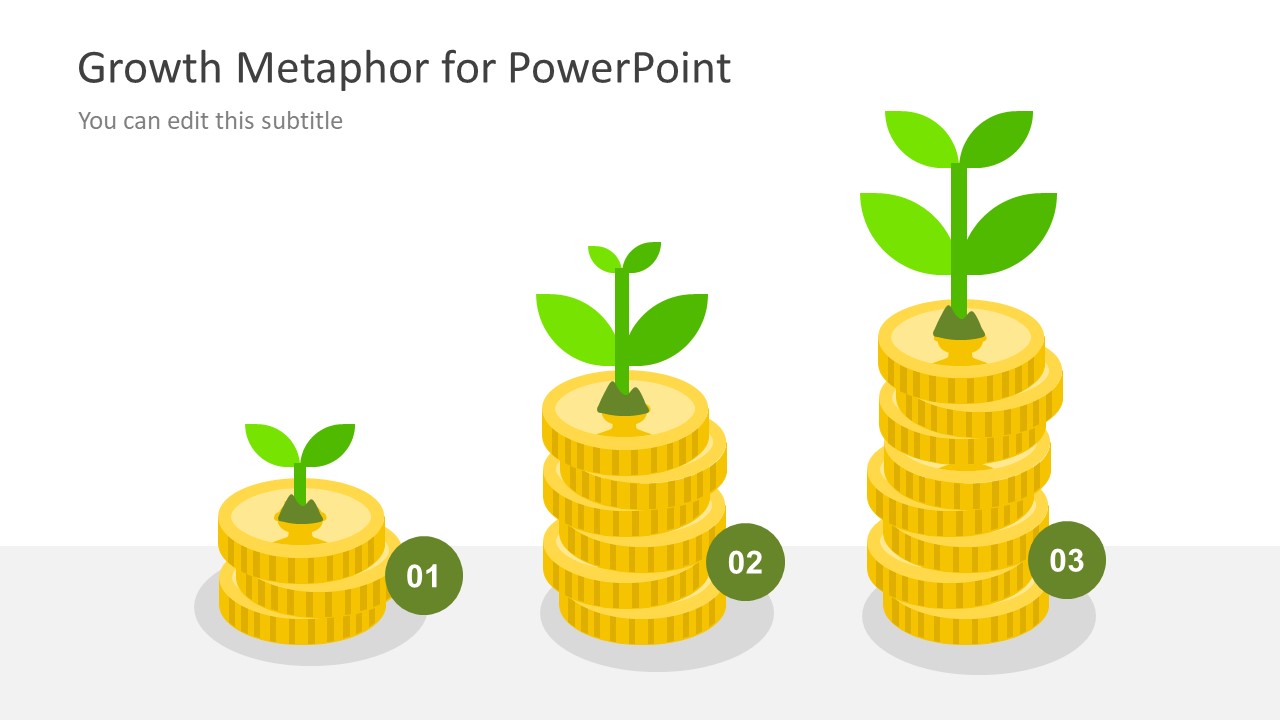 Stacked Coins Clip Art Bars Slide 