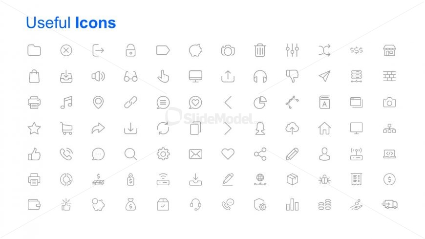 Infographic Icon Slide of 96 Shapes