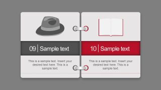 PPT Infographics Index Cards Concept